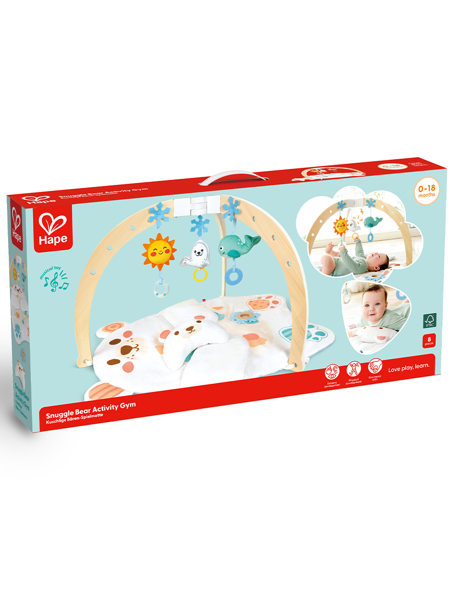 Коврик Hape с дугами, трансформер Обнимающий мишка - фото 7