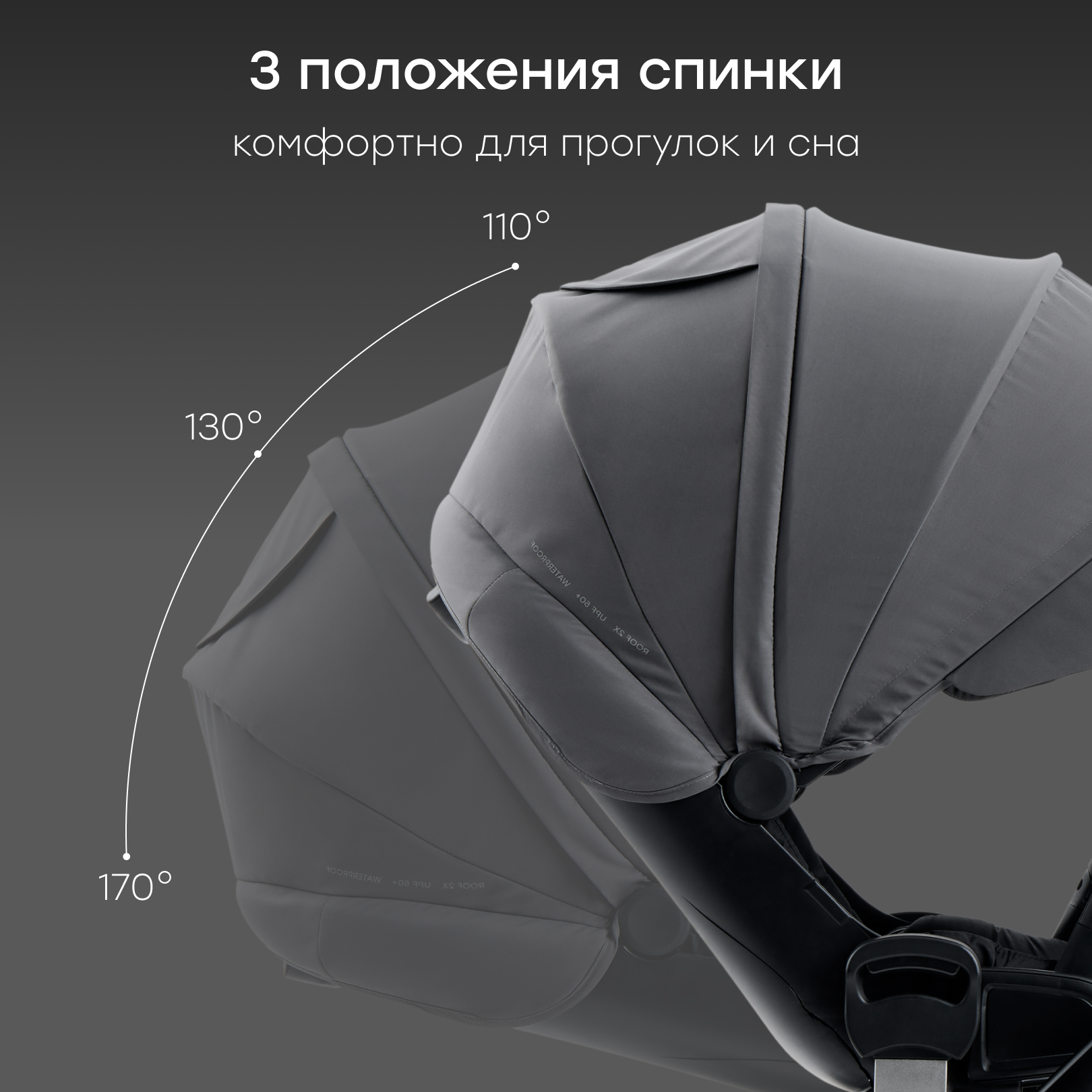 Коляска 2в1 Happy Baby Kidlander dark grey - фото 20