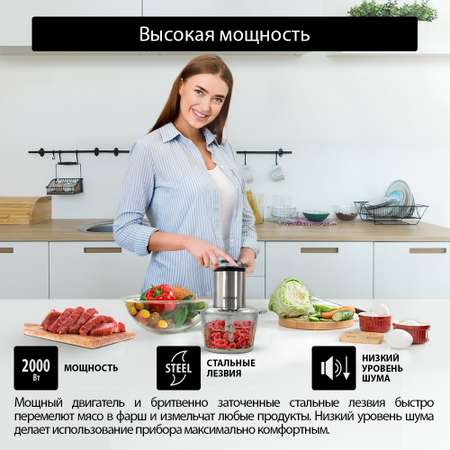 Измельчитель CHEF PRO KATANA KT- KP1000A черный жемчуг