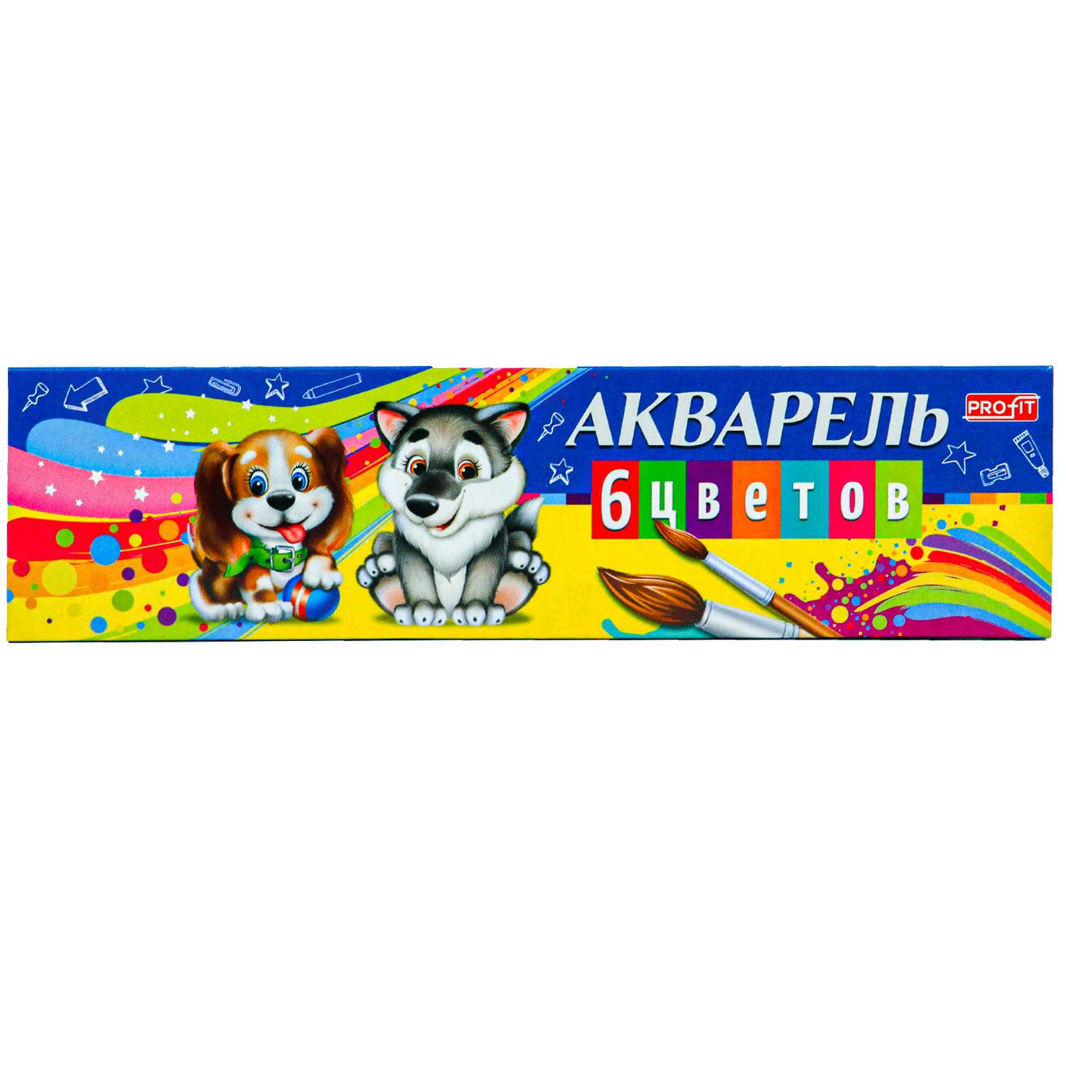 Краски акварель Profit 6 цв. - фото 1