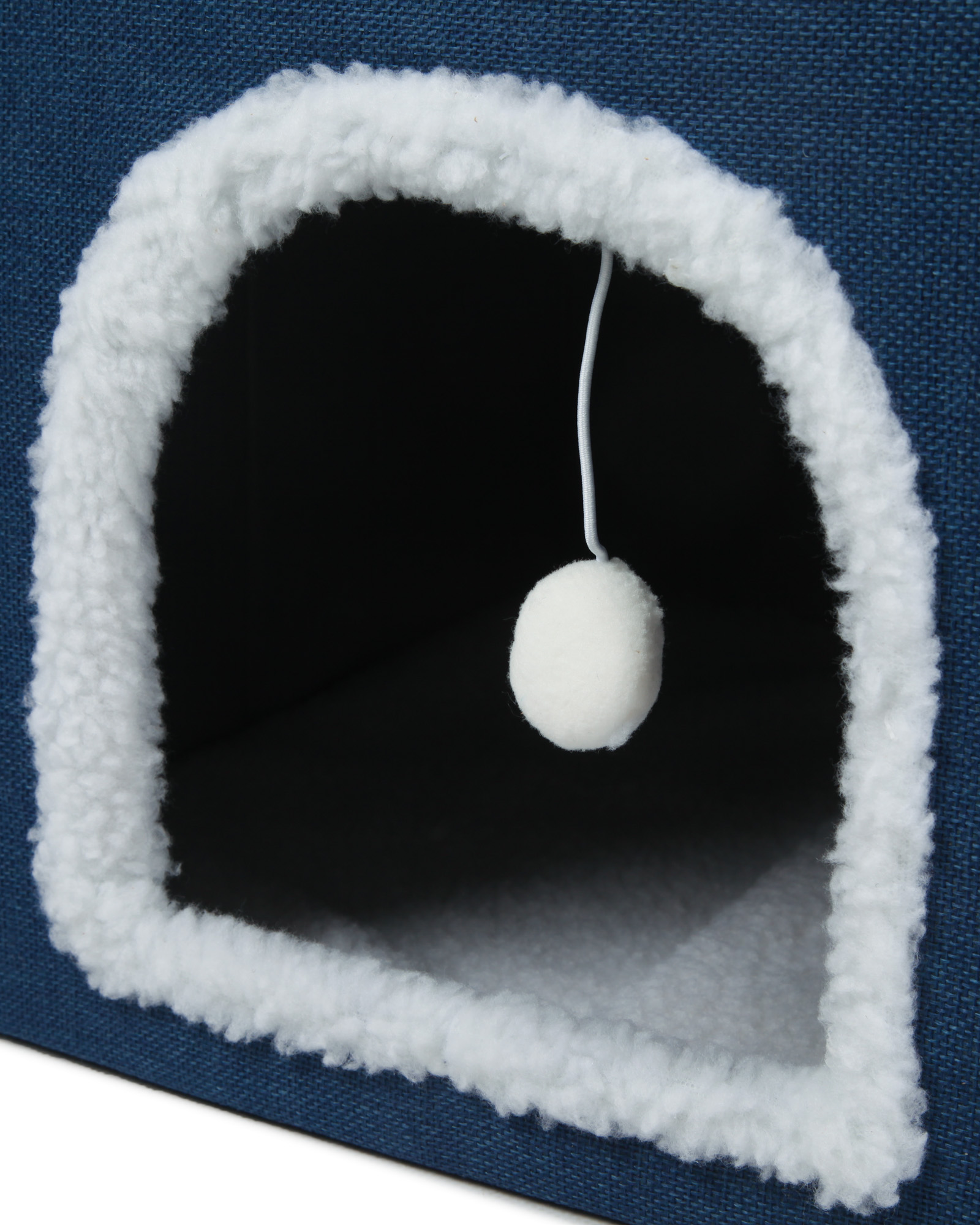 Когтеточка для кошек Barbaks Домик-будка сизаль с игрушкой 42*42*35см - фото 3