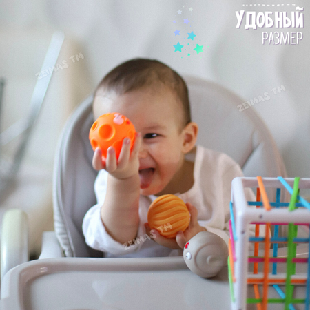 Игрушка Zeimas сортер Тактильные мячики Монтессори