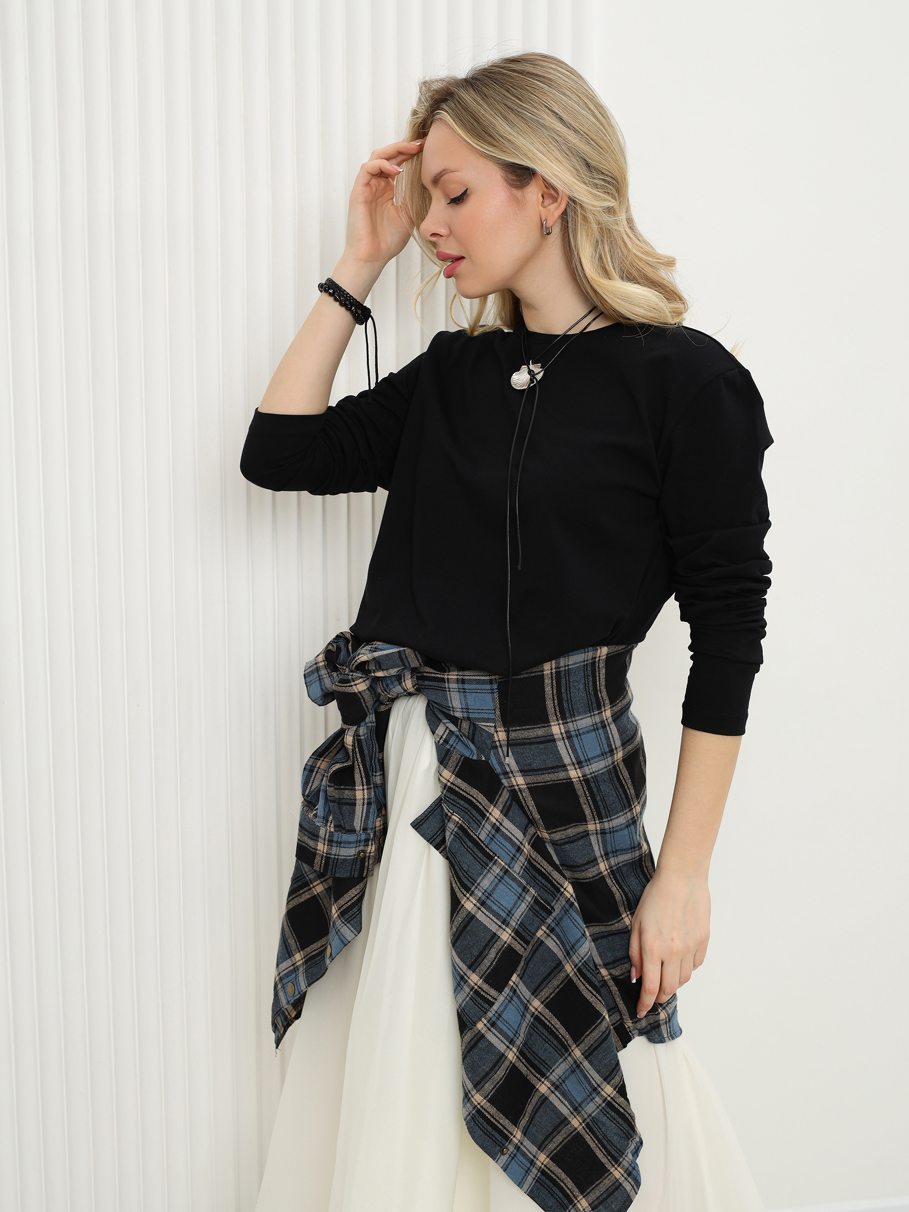 Лонгслив Натали Суслова 14403/1 черный - фото 4