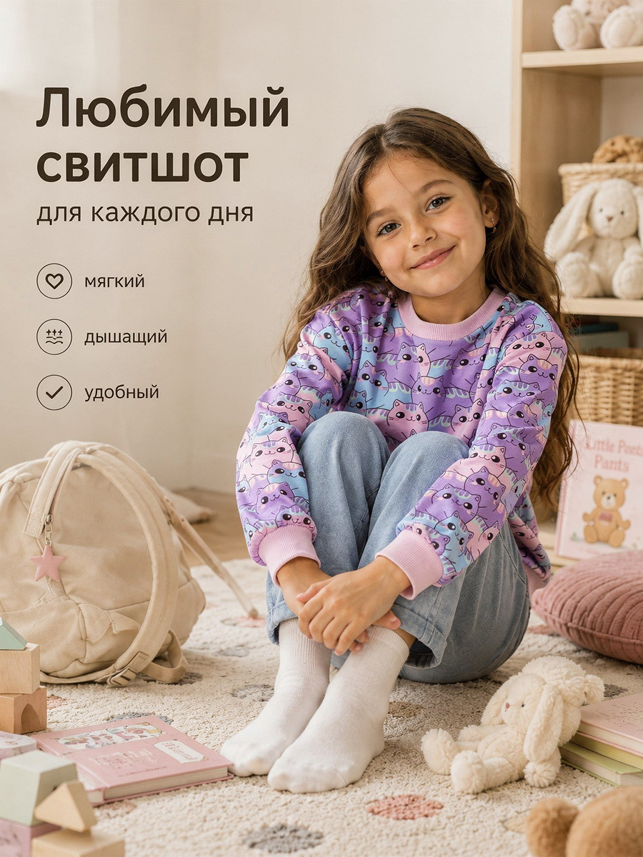 Свитшот NATIVIA свитшот/котики - фото 9