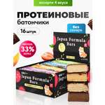 Протеиновые батончики ассорти Japan Formula Микс 4 вкуса 16 батончиков
