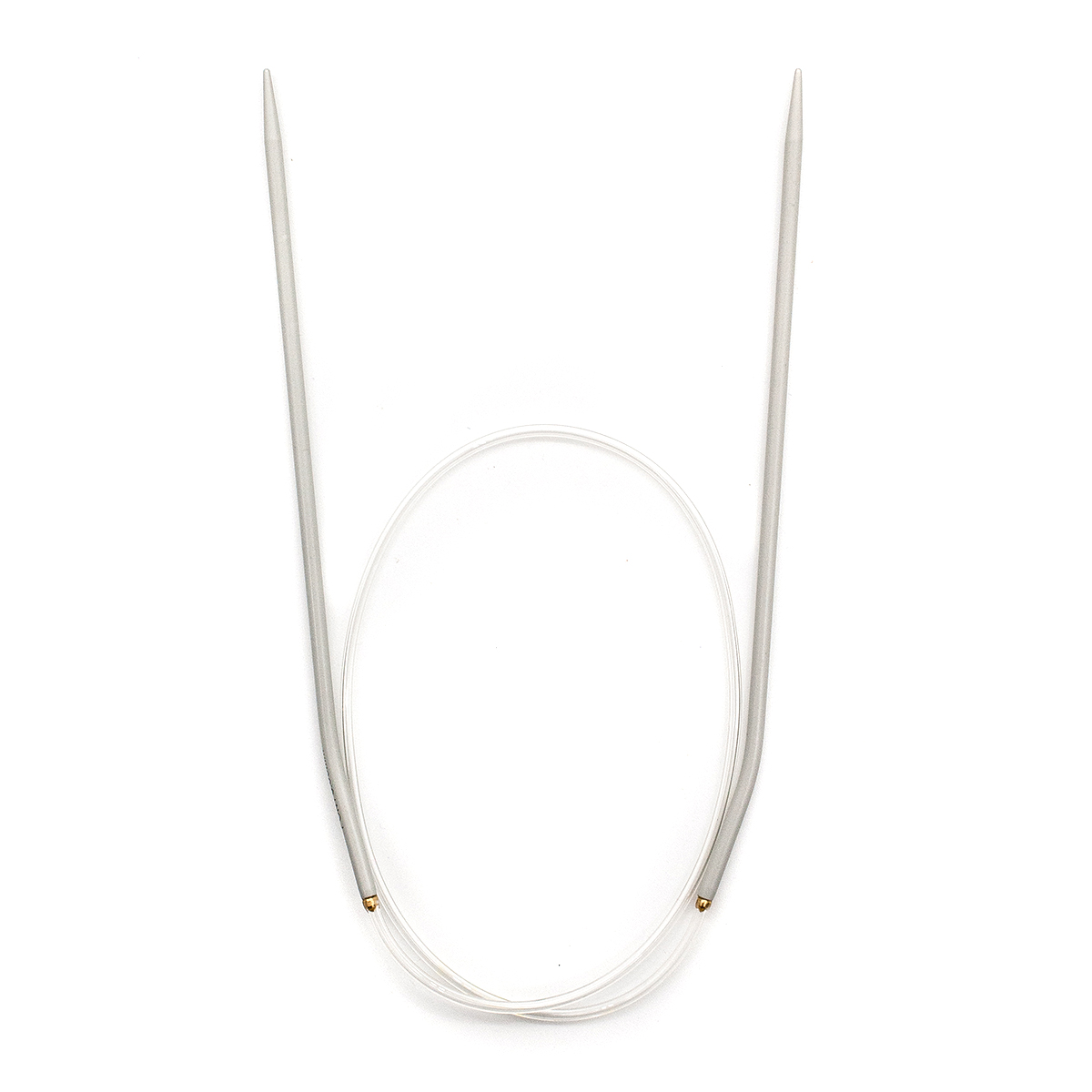 Спицы круговые Pony алюминиевые гладкие прочные с покрытием с гибким тросиком 3 мм 60 48205 - фото 2