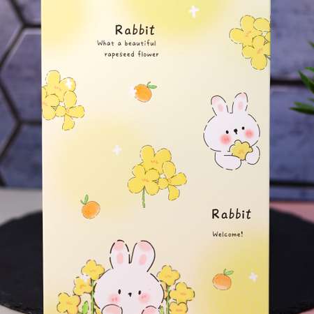 Зеркало настольное для макияжа iLikeGift Lovely rabbit yellow