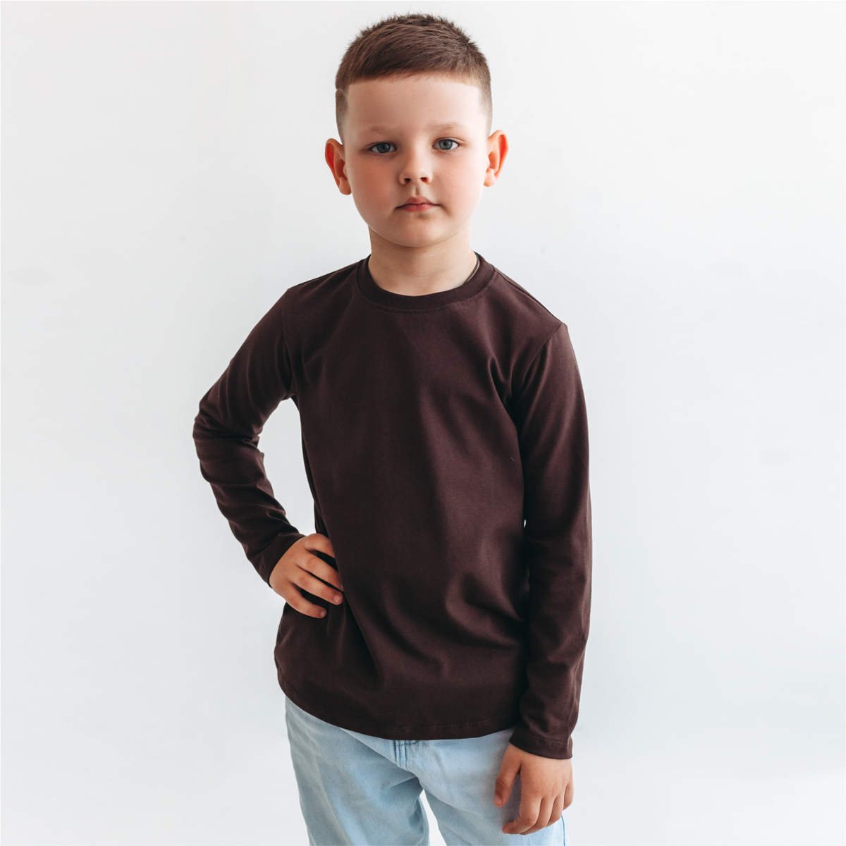 Лонгслив BeeBoo long_rasp_DM_chocolate - фото 1