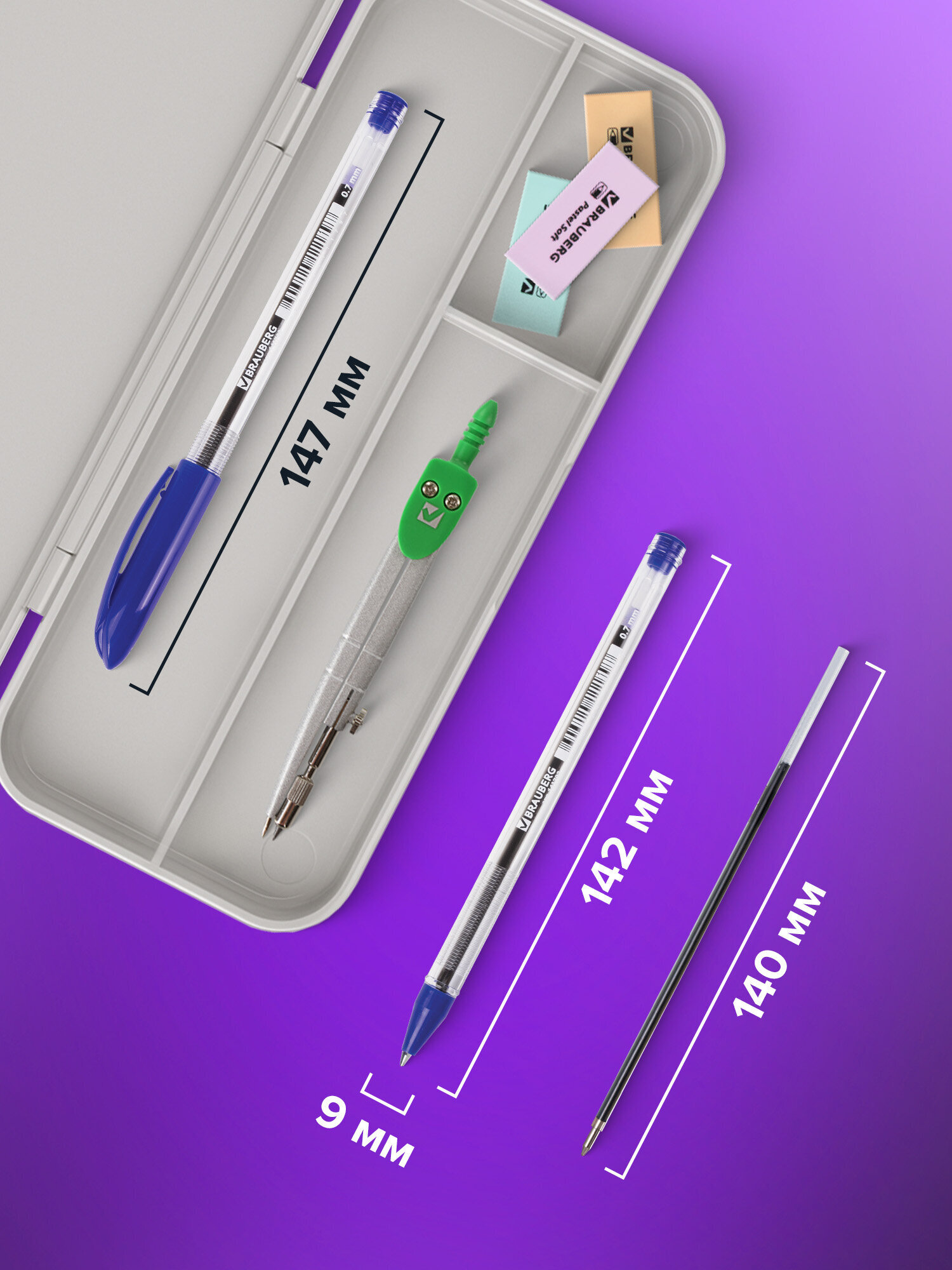 Ручка шариковая Brauberg 50 шт. - фото 4