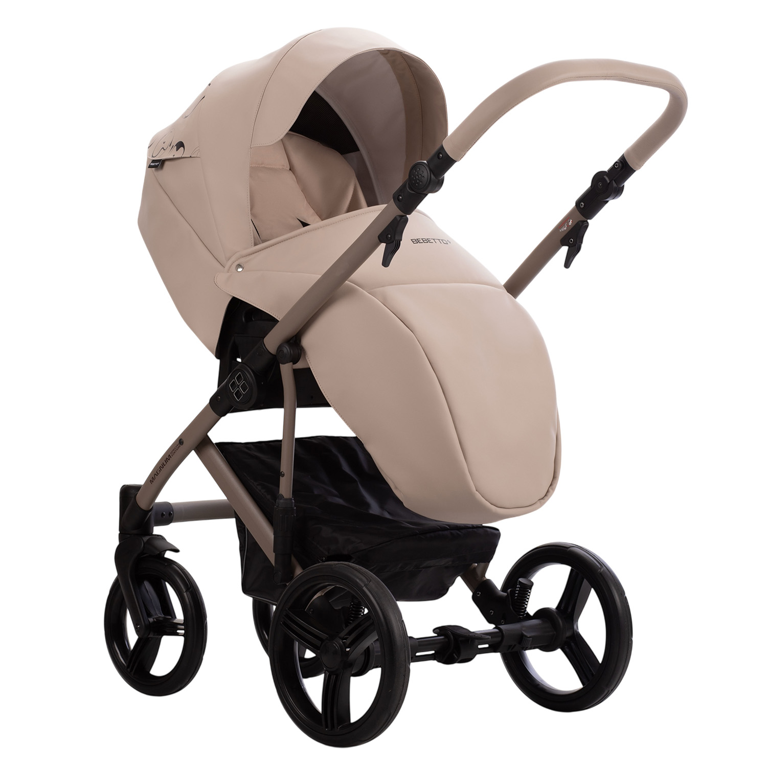 Коляска 2в1 Bebetto Magnum Light SE Pro бежевый - фото 8