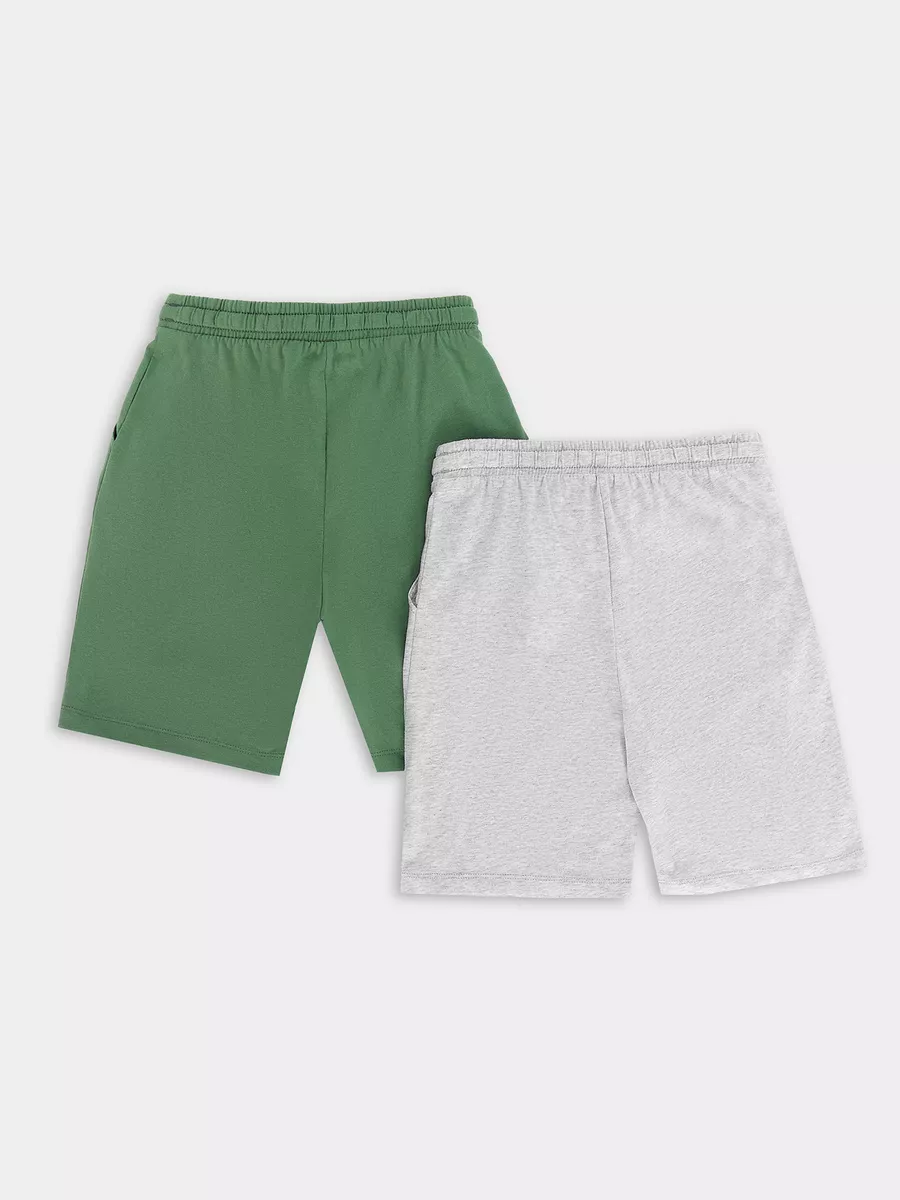 Шорты 2 шт Mark Formelle (Марк Формэль) 133330-2/серый меланж 4306-А +водяная лилия +печать - фото 10