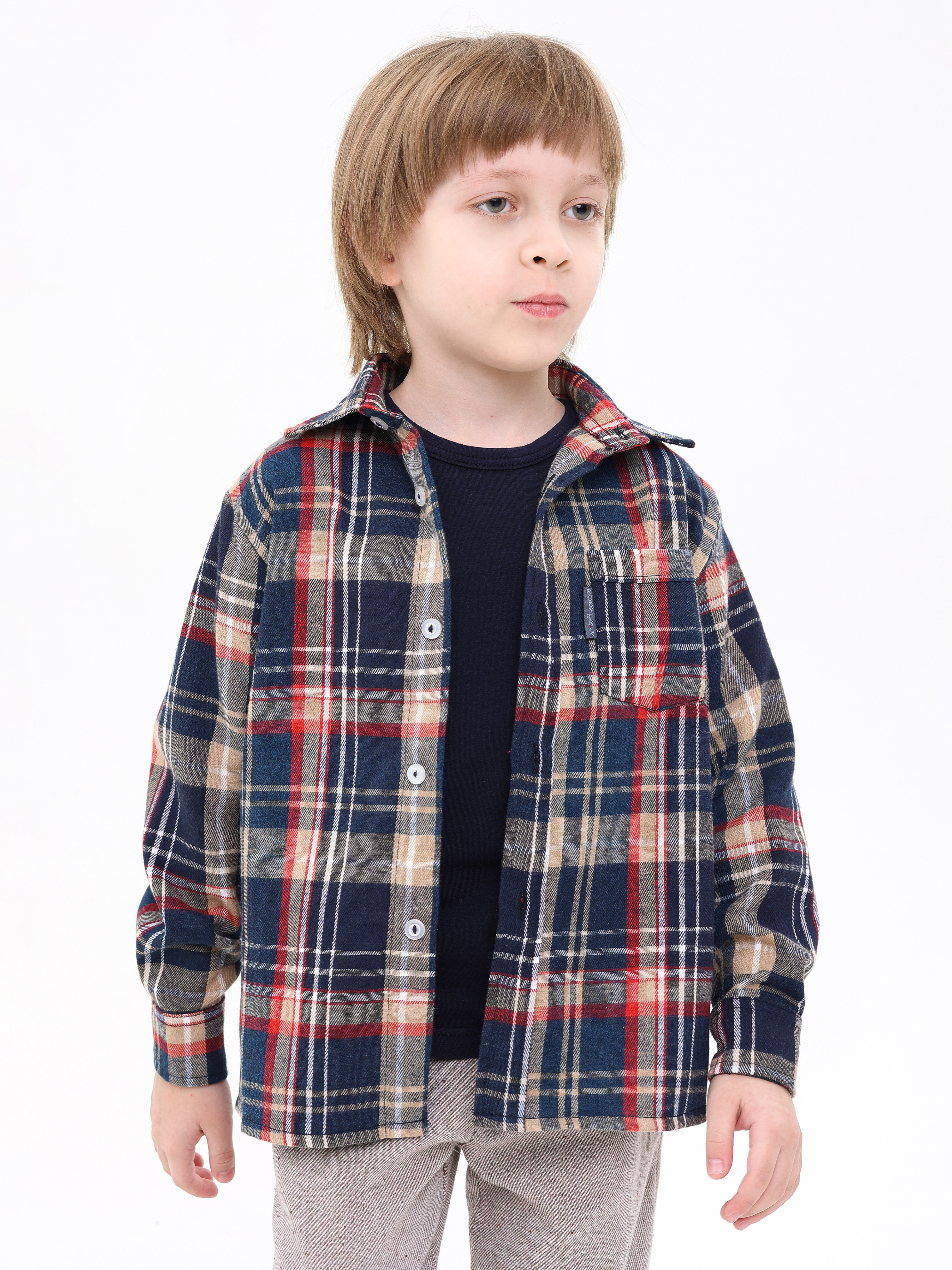 Рубашка АЙАС 16-04-23/син - фото 1