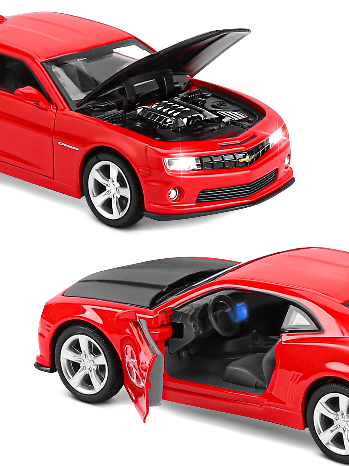 Автомобиль АВТОпанорама Chevrolet Camaro SS 1:32 JB1251392 - фото 10