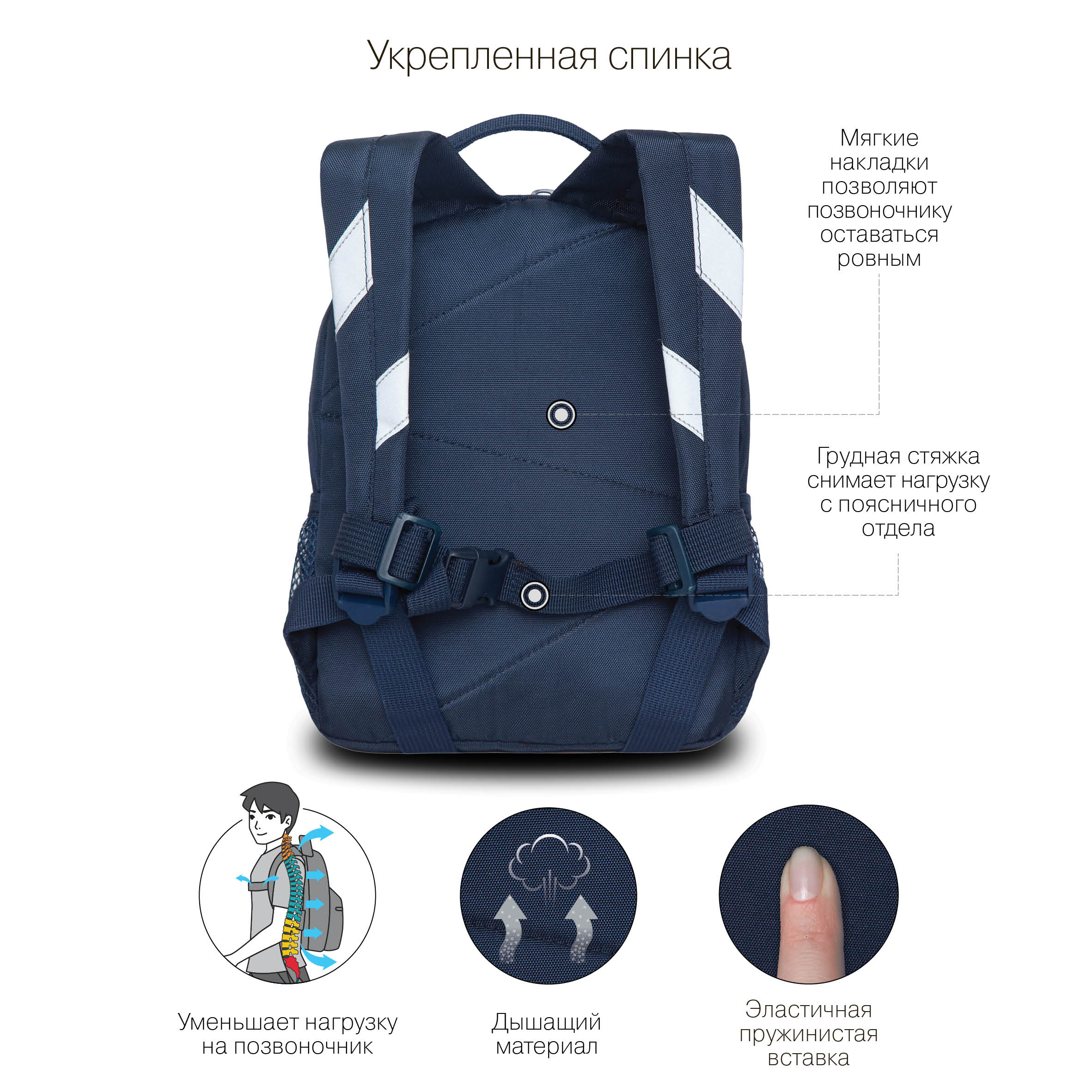 Рюкзак дошкольный Grizzly Краски - фото 7