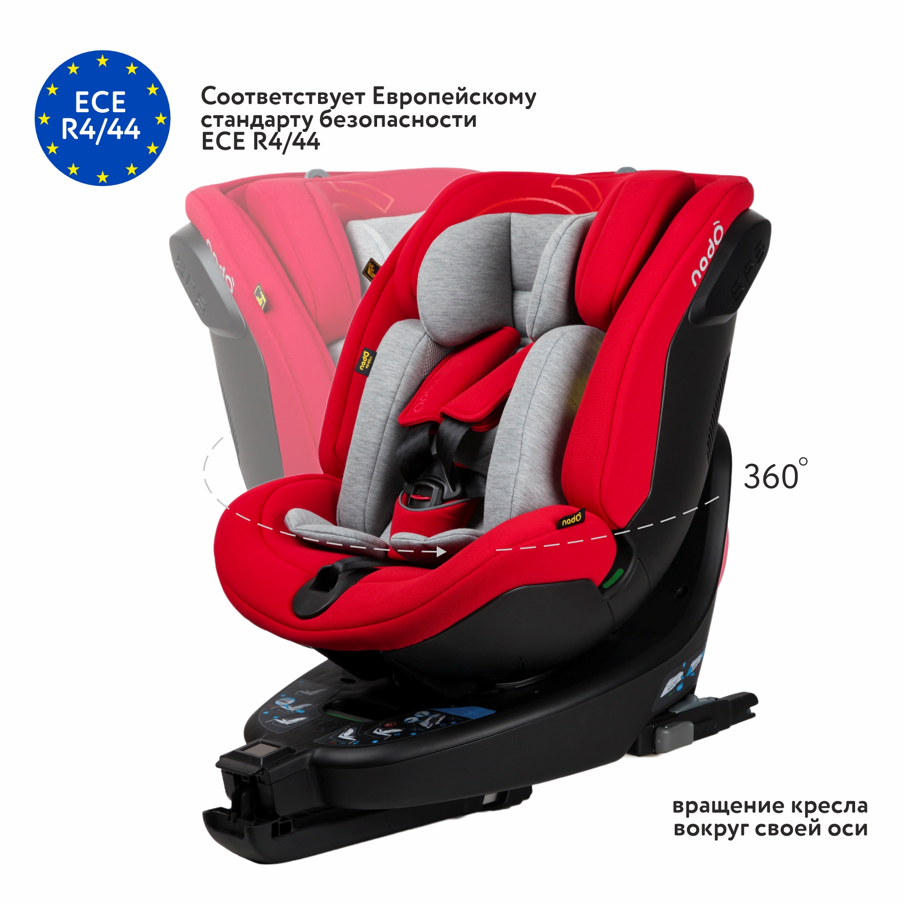 Автокресло nado Garnet red Isofix 0+/1/2 (0-25 кг) - фото 5