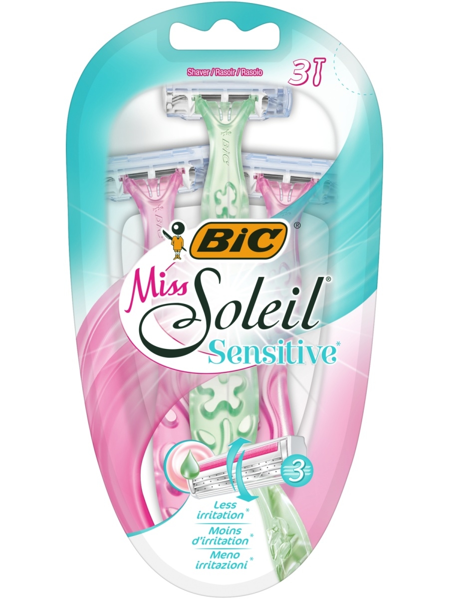 Набор бритв BIC одноразовых Miss Soleil 3 шт - фото 1