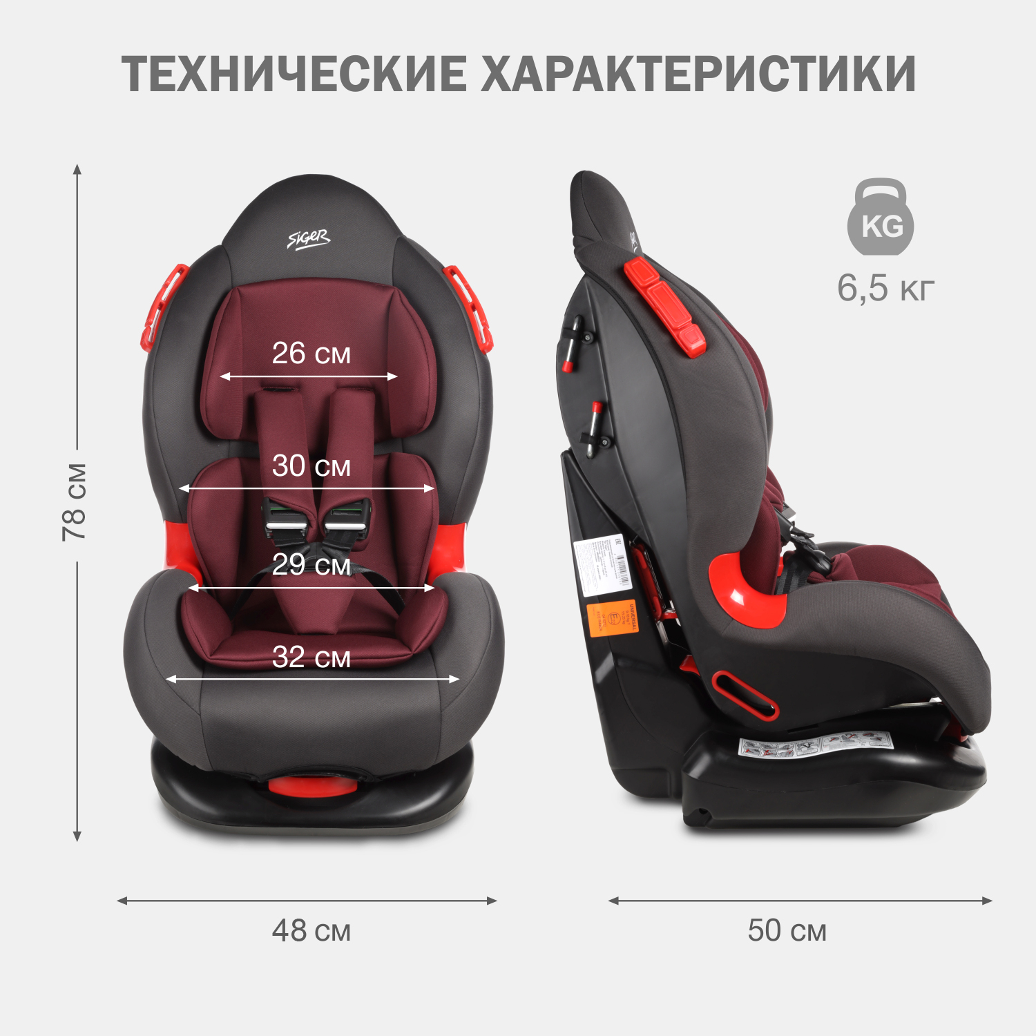 Автокресло SIGER 1/2 (9-25 кг) - фото 2