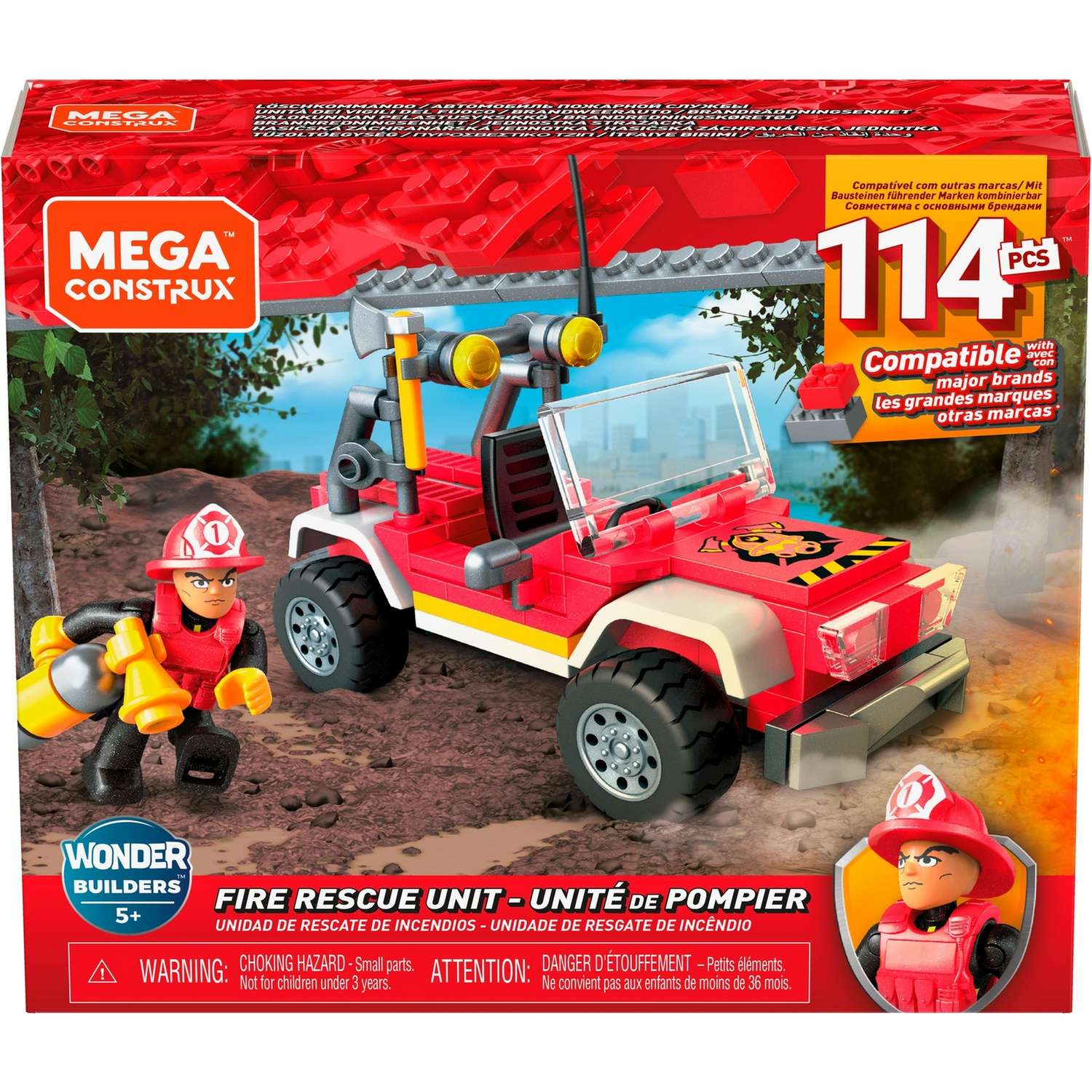 Конструктор Mega Construx Пожарно-спасательный расчет блочный - фото 1