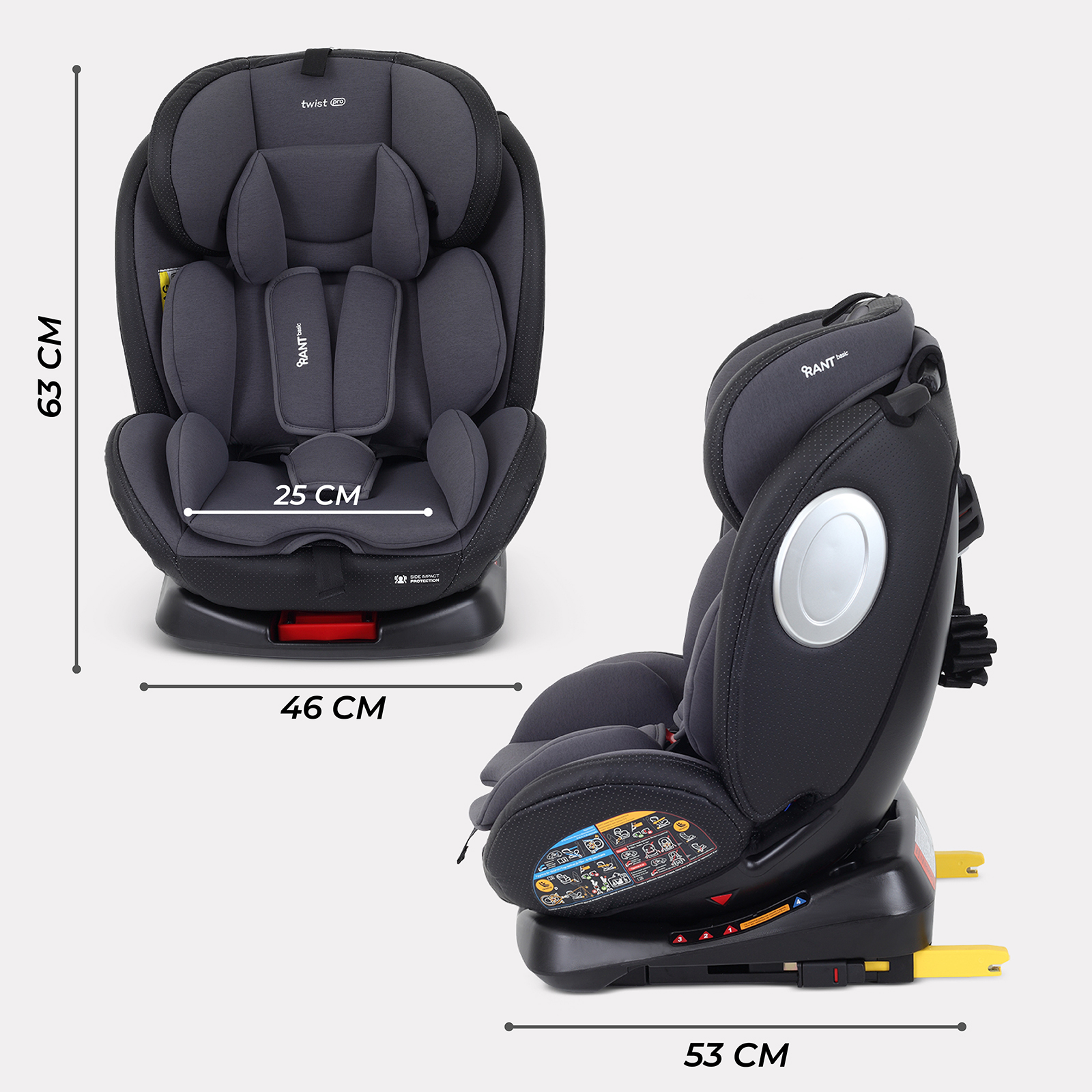 Автокресло Rant Basic Twist Pro Isofix 0+/1/2/3 (0-36 кг) - фото 5