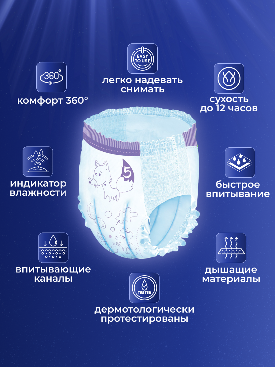 Трусики Soft Plus 5 (12-18 кг) 80 шт. - фото 2