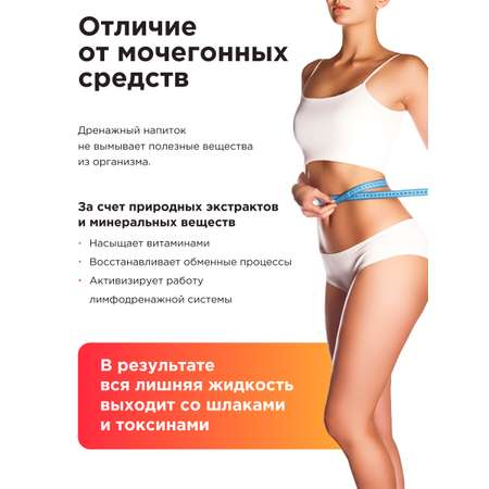 Многокомпонентный препарат Guarchibao Дренаж со вкусом арбуз-дыня для похудения очищения организма и снятия отечности