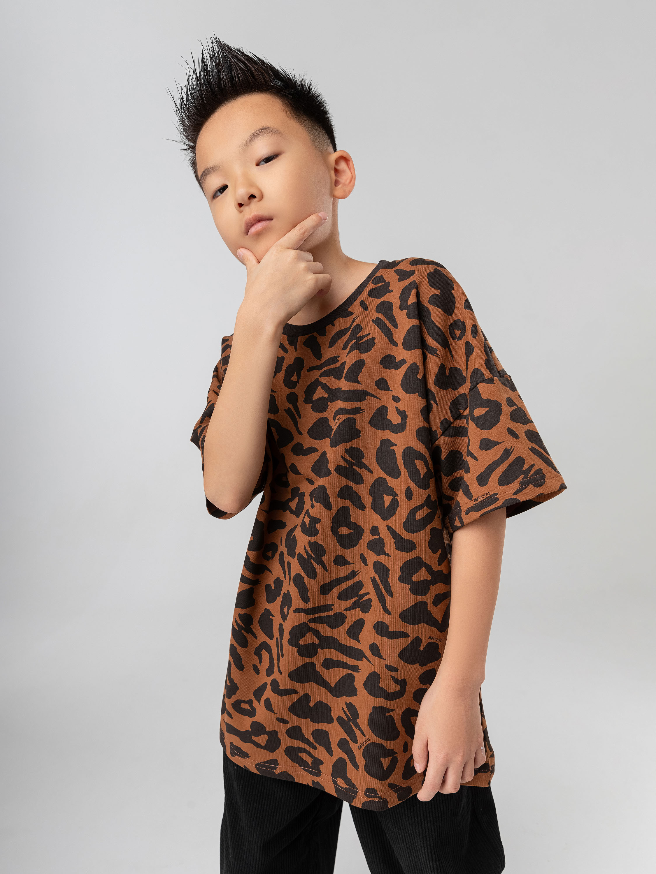 Футболка Bodo 36-122MU_коричневый (черный) - фото 7