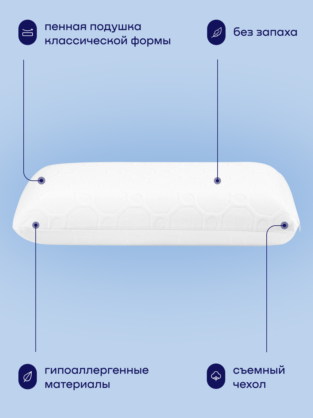 Подушка ортопедическая buyson набор подушек БайИдея 40 x 60 см 2 шт. - фото 5