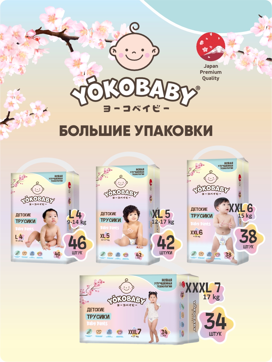 Трусики YokoBaby XXXL 15 шт. - фото 10