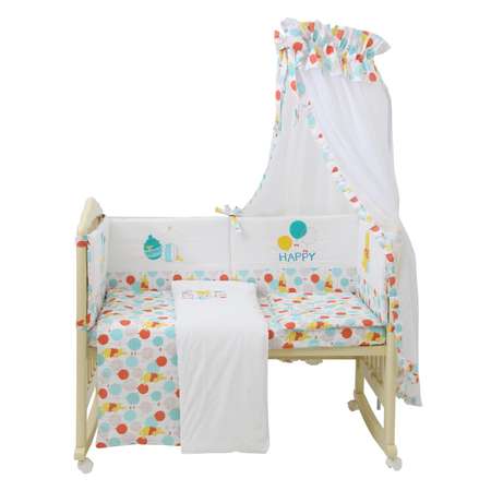 Комплект в кроватку Polini kids Disney baby Медвежонок Винни Чудесный день 7предметов Желтый