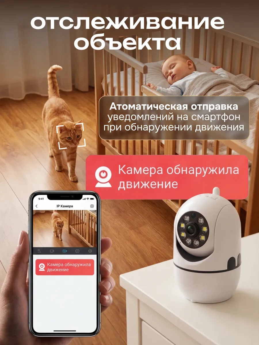 Видеоняня ТОТОША Видеоняня беспроводная 360° - фото 3