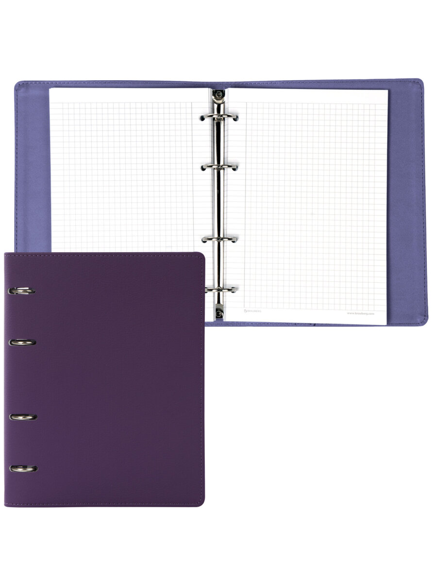 Тетрадь со сменным блоком Brauberg клетка 120 лист. - фото 7