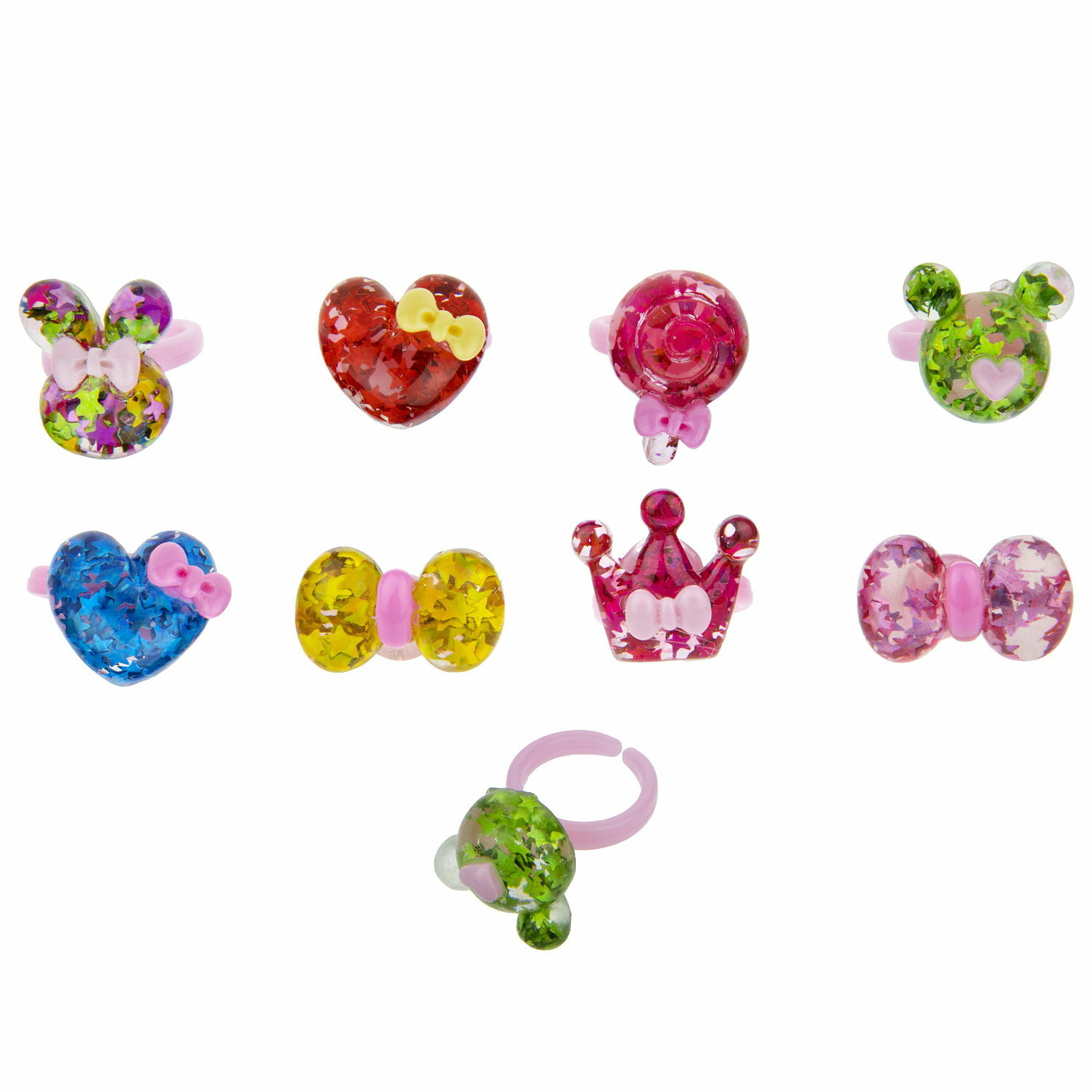 Набор бижутерии 1TOY Sweet heart Bijou 8 колец леденцы Т21034-2 - фото 1