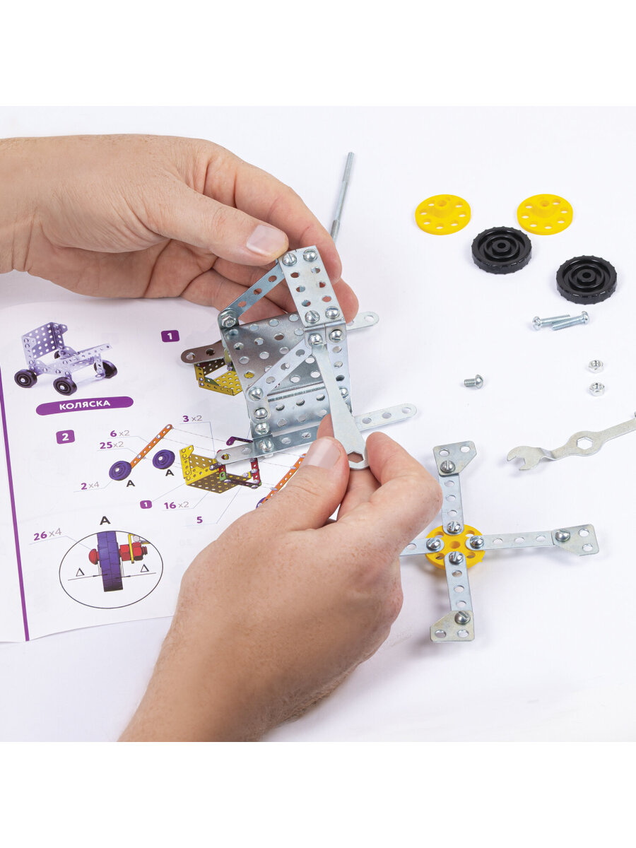 Конструктор Юнландия металлический 153 дет. - фото 18