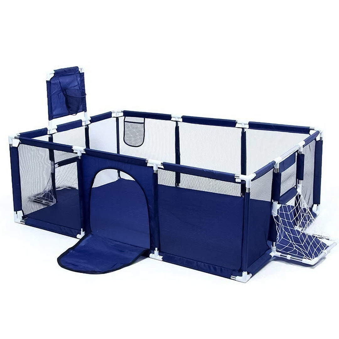Манеж детский игровой CINLANKIDS с корзиной 180*125*62 MGI-180-BLUE - фото 6