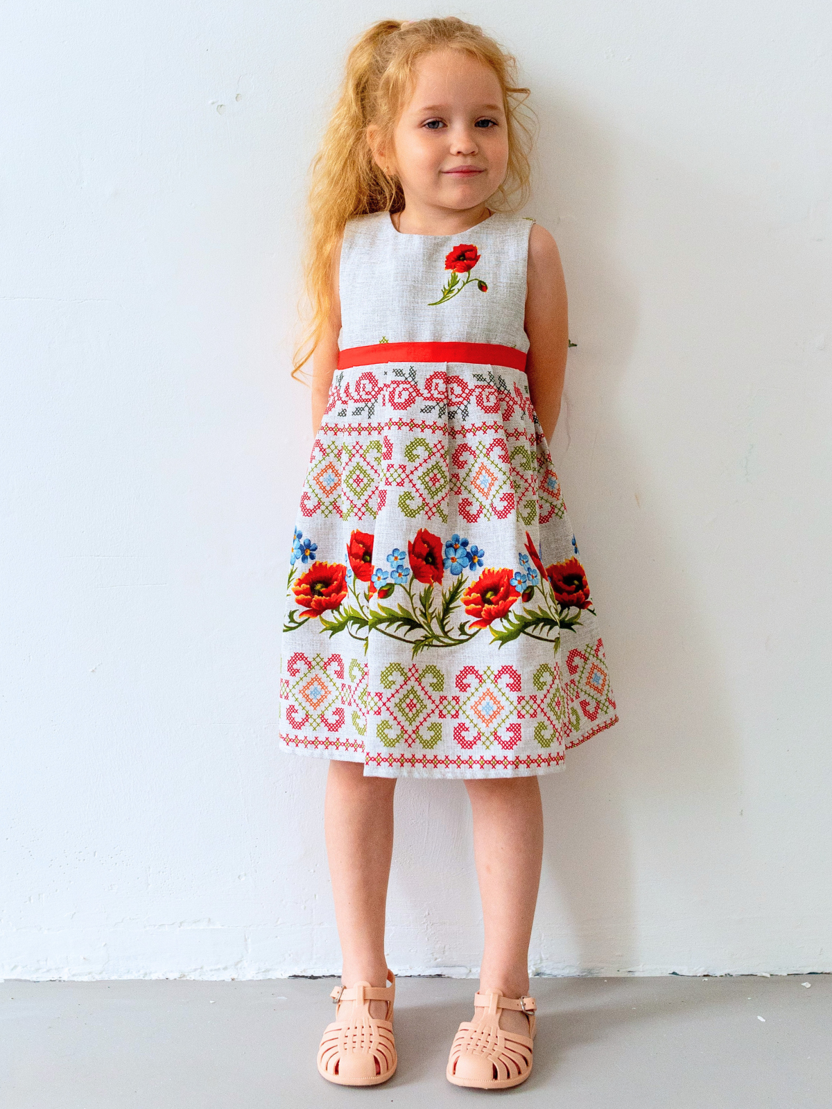 Платье MOUN платье_рогожка_к/р_маки - фото 12