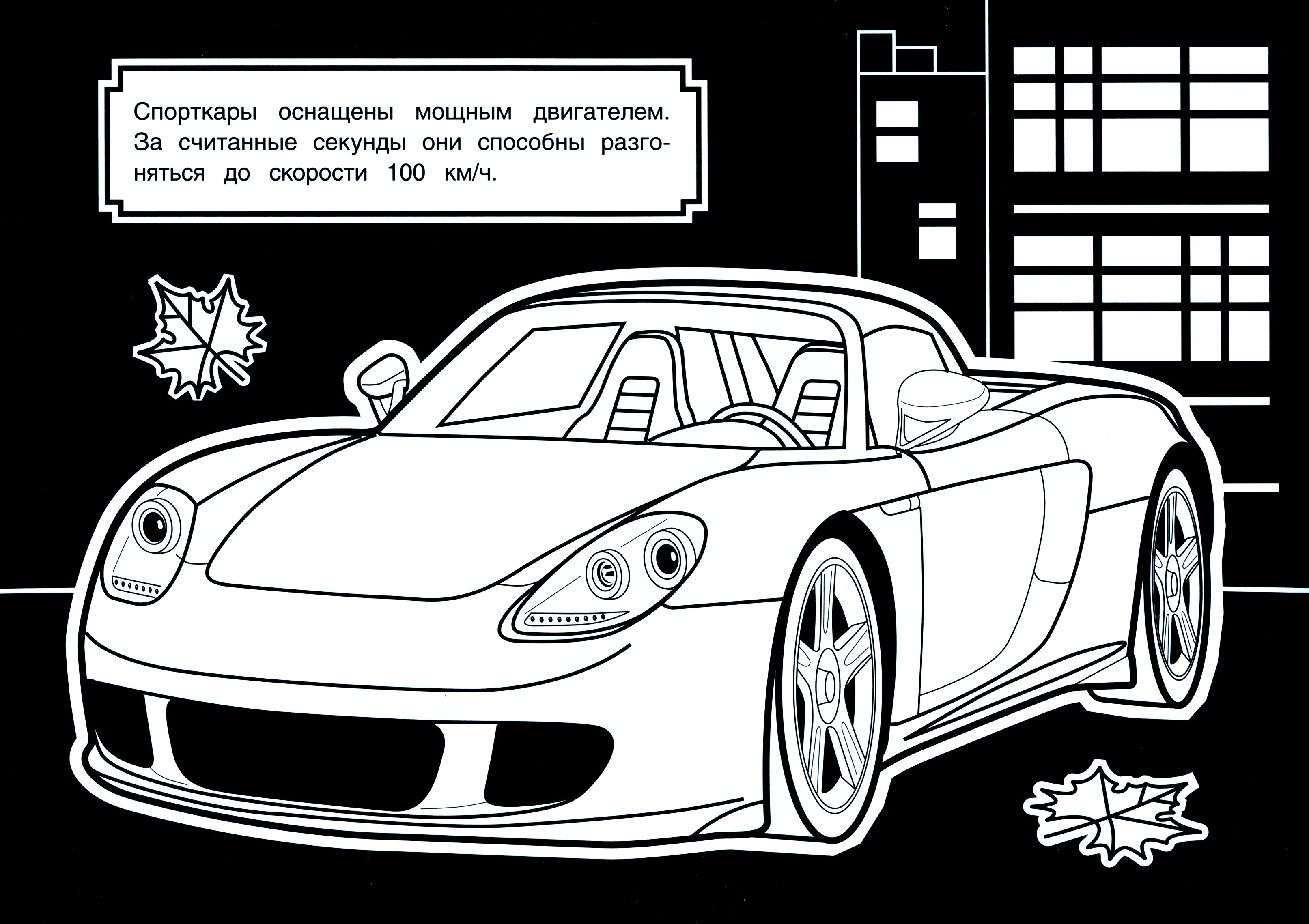 Книга Стрекозa Спортивные автомобили Три цвета бумаги - фото 3