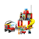 Конструктор LEGO City Пожарная часть и машина блочный