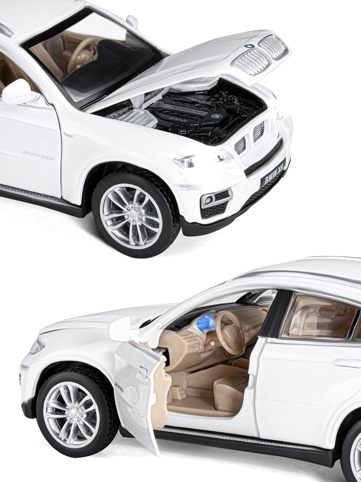 Внедорожник АВТОпанорама BMW X6 1:32 JB1251295 - фото 9