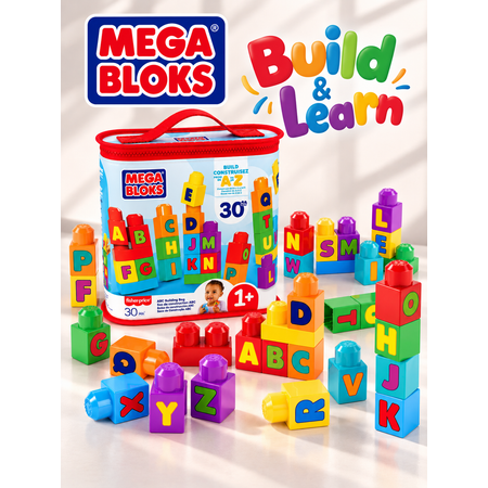 Конструктор Mega Bloks Alphabet Block Bag 30 дет.