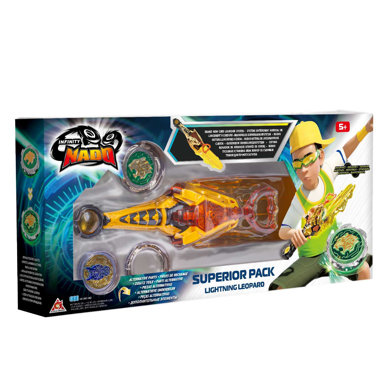 Игровой набор Infinity Nado Волчок Light Leopard - фото 3