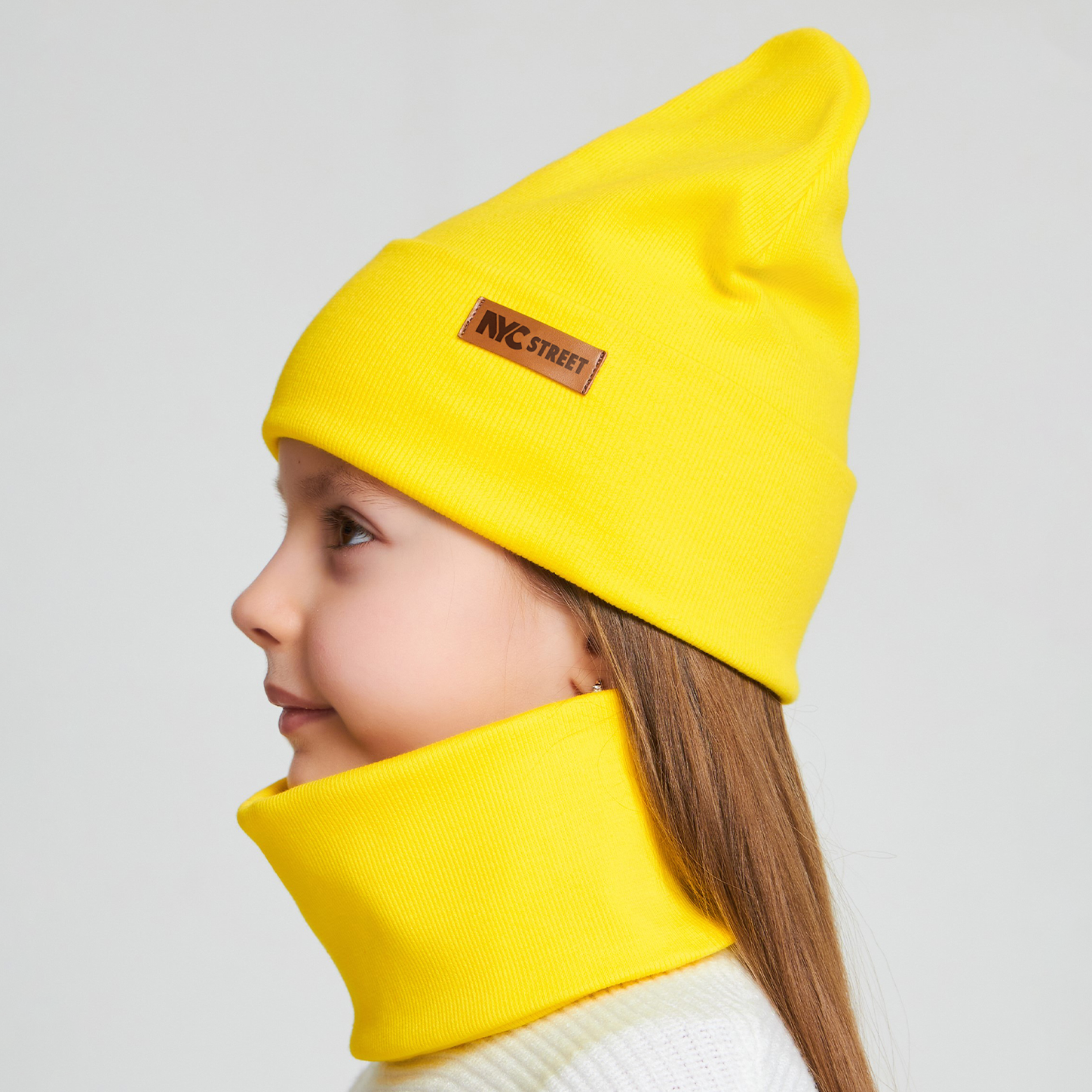 Шапка и снуд KUBRIO KU-H-70-KashOtvG-yellow - фото 2