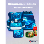 Ранец BELMIL Racing Blue Neon Set