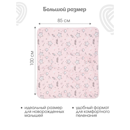 Пелёнка inlovery Восторг трикотаж 85х100 см 2 шт.