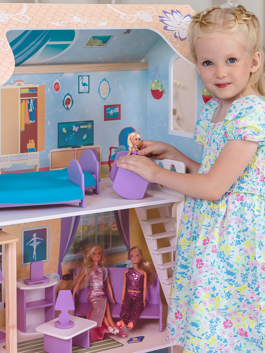 Домик для кукол PAREMO 120 см с мебелью PD315-03 - фото 4