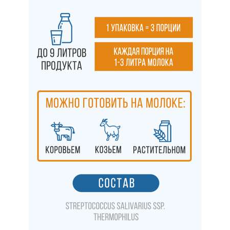 Закваска Полезная Партия ряженка 12 шт
