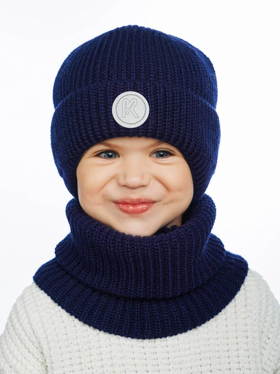 Шапка и снуд ПриКиндер U-W_221229 Цвет: Синий - фото 9