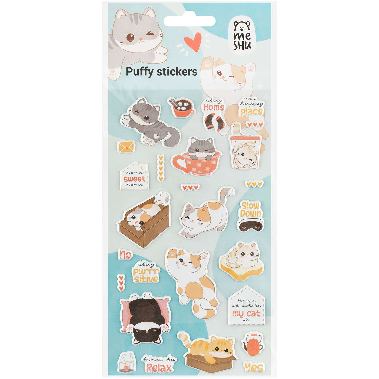 Наклейки Meshu Funny kitty 10*23см - фото 4