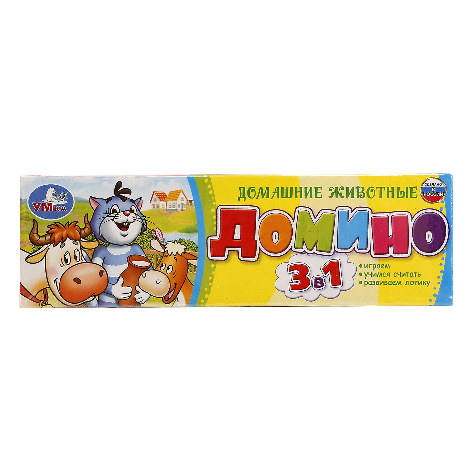 Настольная игра Умные игры Домино Простоквашино - фото 1