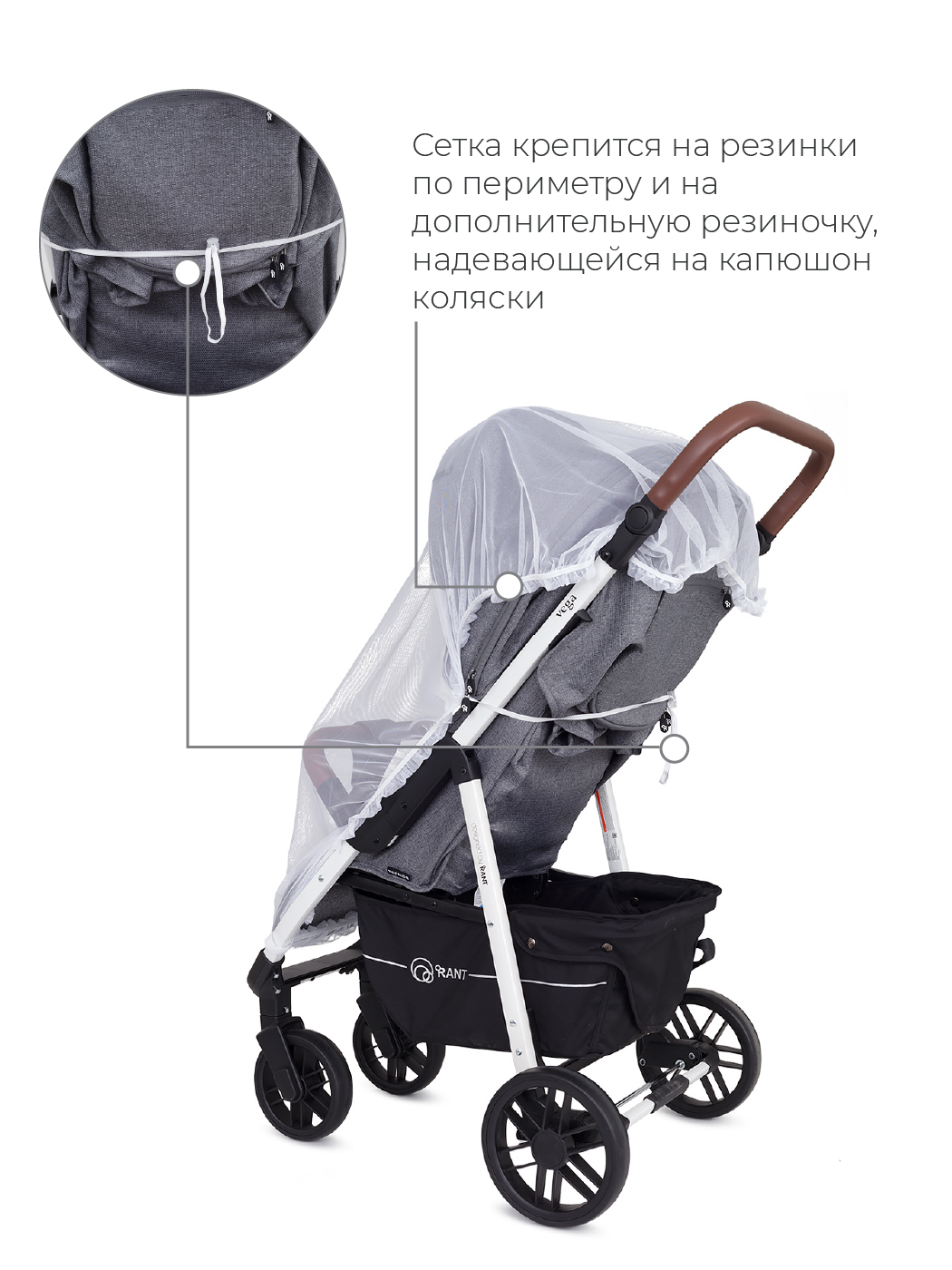 Сетка от насекомых Rant на прогулочную коляску 4630053751763 - фото 2