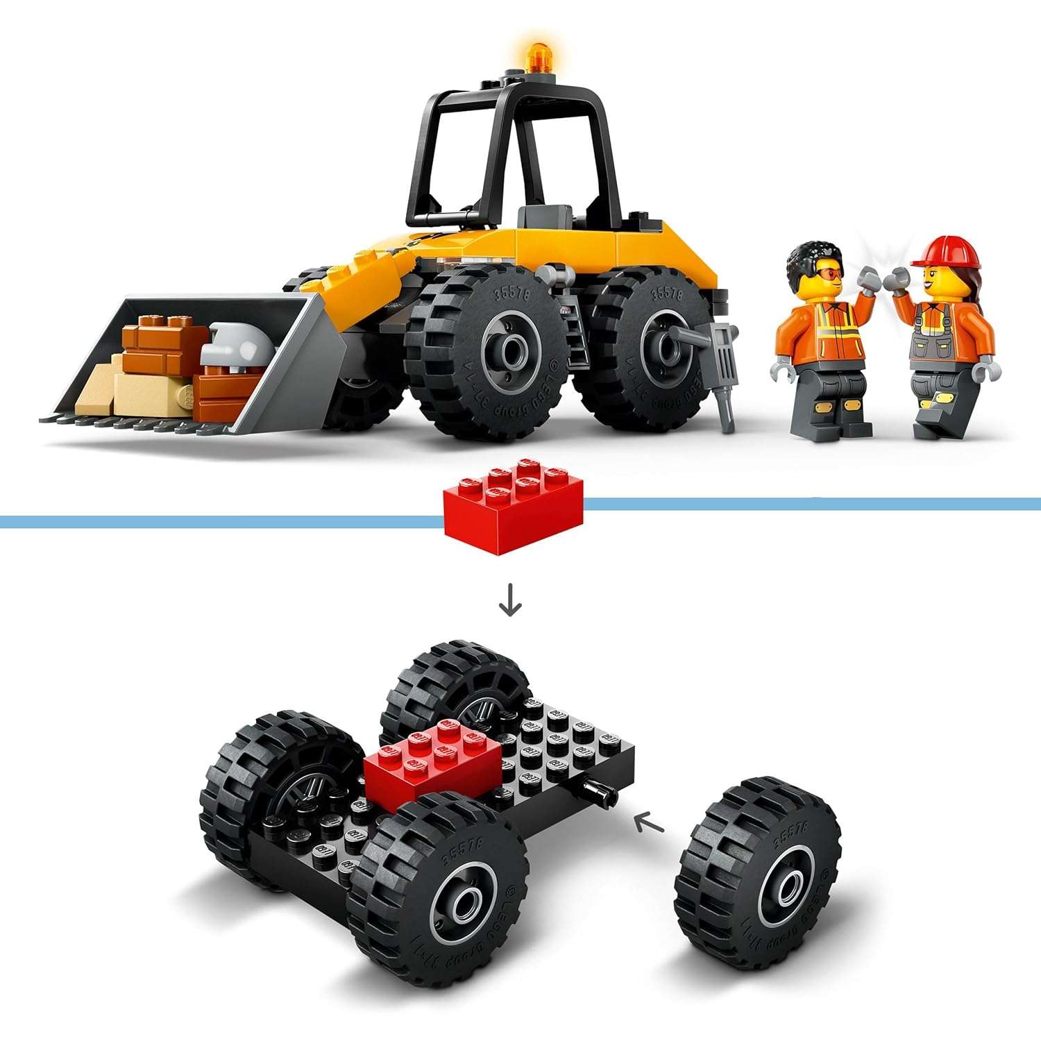 Конструктор LEGO City Строительный погрузчик блочный - фото 4